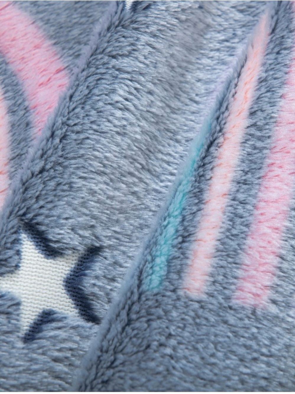 Your Zone Navy Rainbow Polyester Velvet Plush Glow in the Dark - Picture 6 of 8